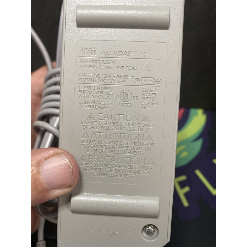 Nintendo RVL-002 AC Power Adapter for Nintendo Wii A1